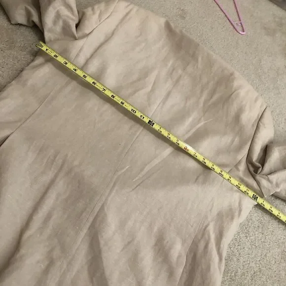 Tommy Hilfiger Sport Coat Jacket Sz L44 2 Button Front Linen Blend Beige/Tan - Picture 9 of 9